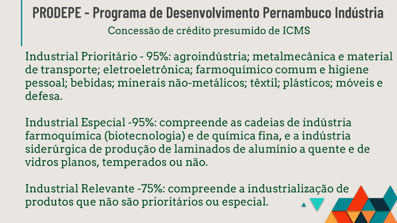 Incentivos Fiscais e Financiamentos Indústria Sertão Pernambucano